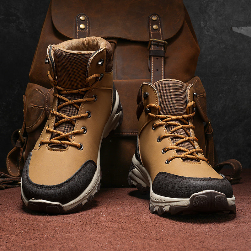 Orthopedische Heren Werk- & Wandelschoenen – Brede Neus, Enkel- & Voetboogondersteuning, Waterdicht & Anti-Slip
