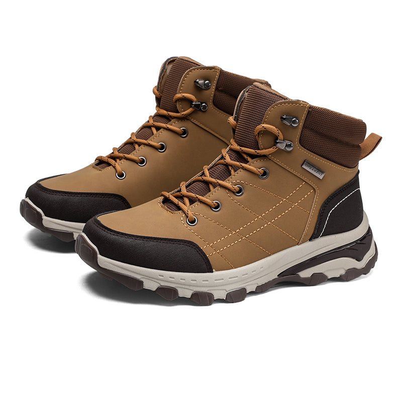 Orthopedische Heren Werk- & Wandelschoenen – Brede Neus, Enkel- & Voetboogondersteuning, Waterdicht & Anti-Slip