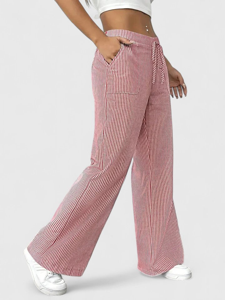 Comfortabele Wijde Broek voor Dames – Elegante Pasvorm & Stijlvolle Details