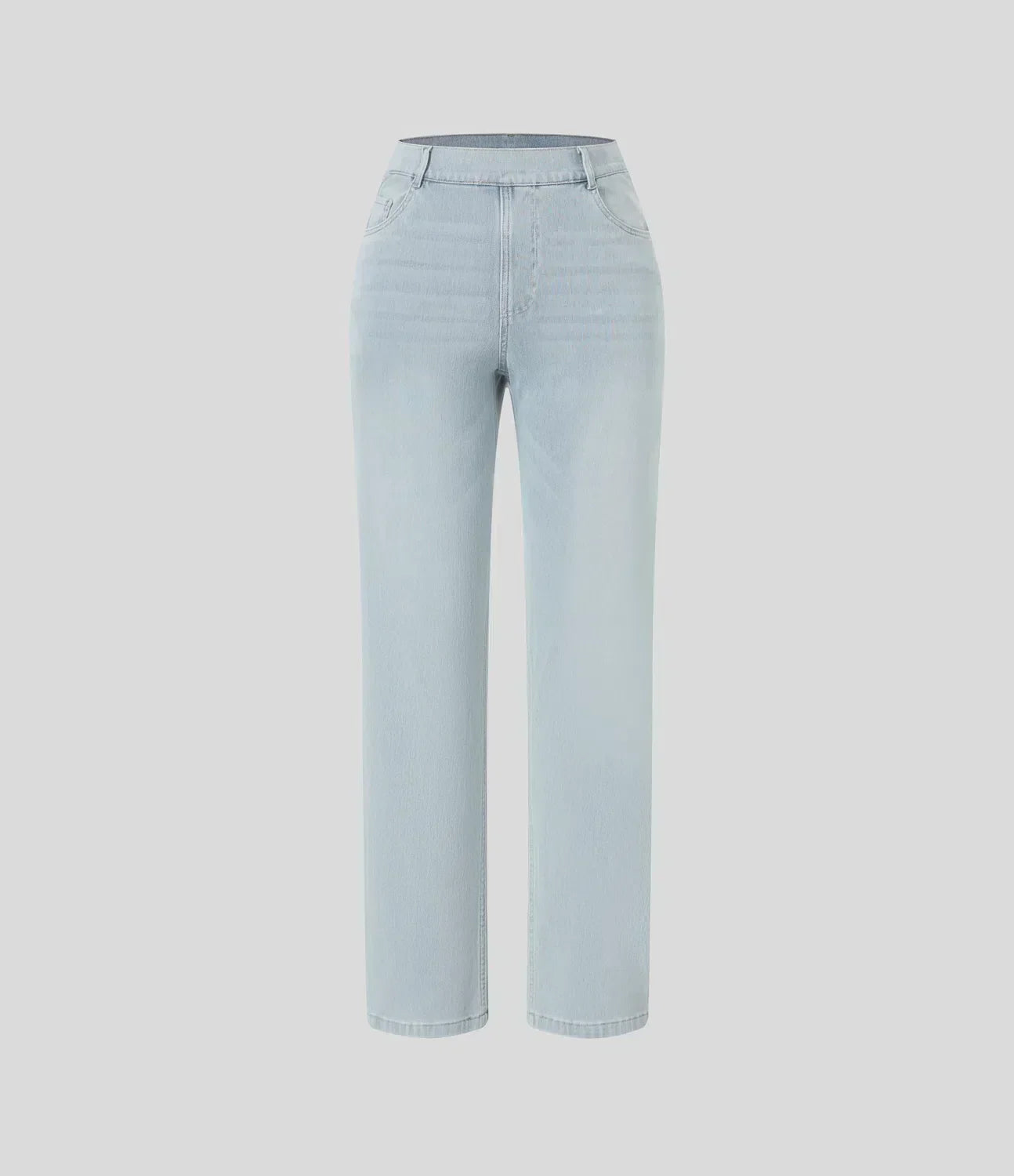 Dames Hoge Taille Stretch Broek – Comfortabele Slim Fit met Zakken