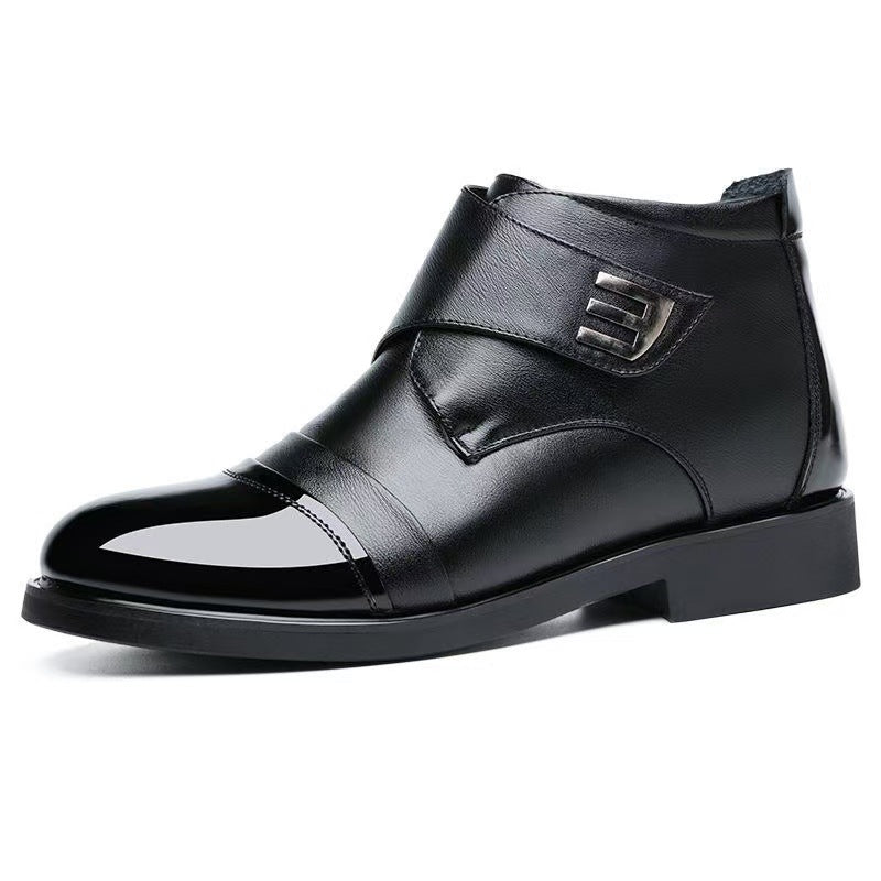 Heren Warme Leren Laarzen met Pluche Voering – Zacht, Duurzaam & Comfortabel Winter Schoeisel