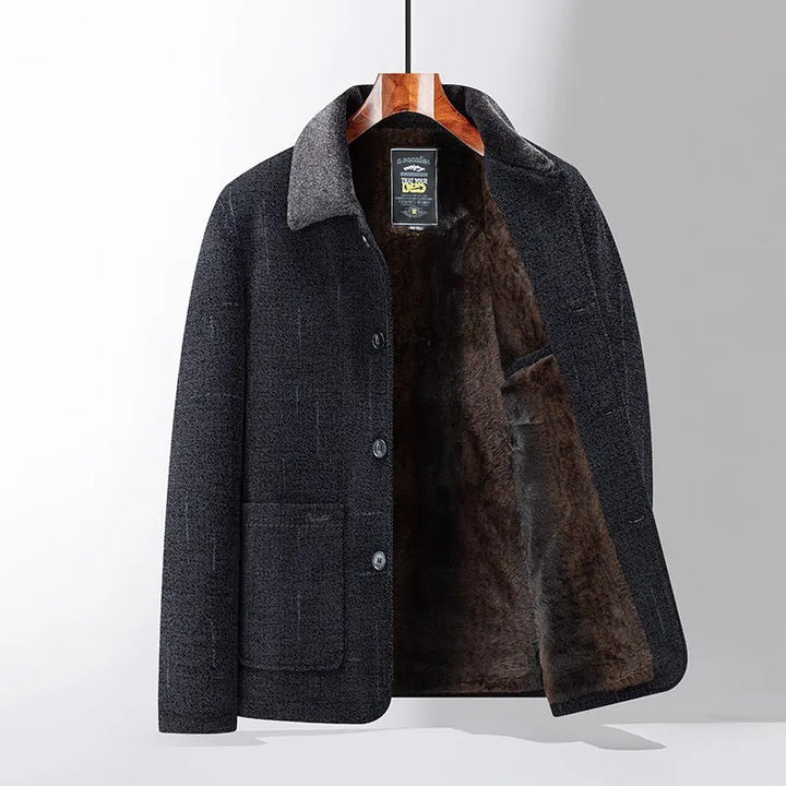 Heren Winterjas met Wolvoering en Getailleerde Pasvorm – Warme & Stijlvolle Bovenkleding