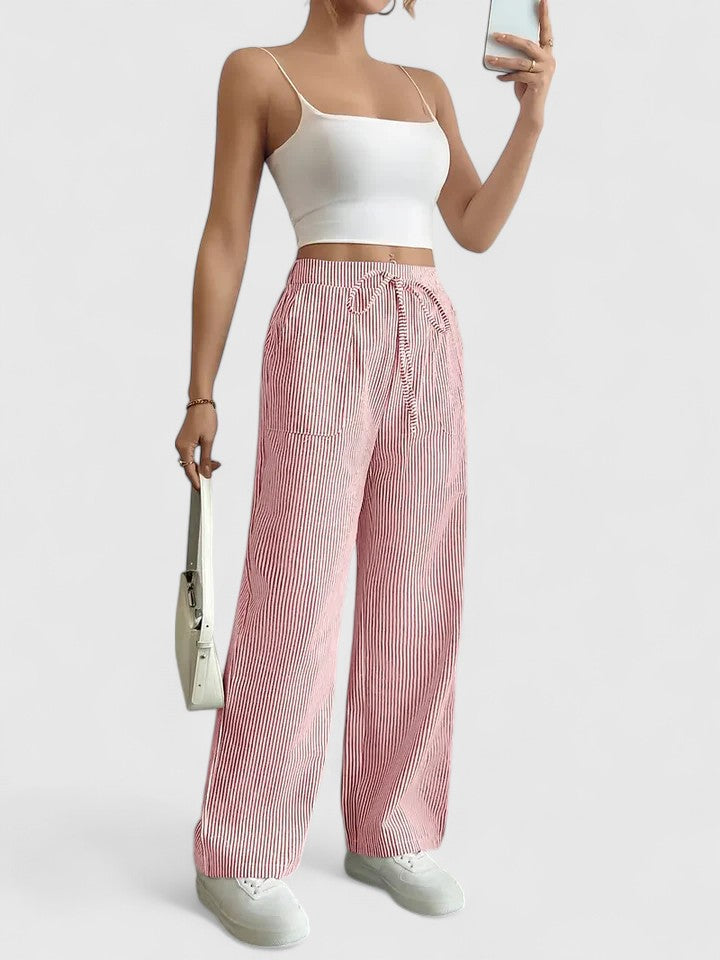Comfortabele Wijde Broek voor Dames – Elegante Pasvorm & Stijlvolle Details