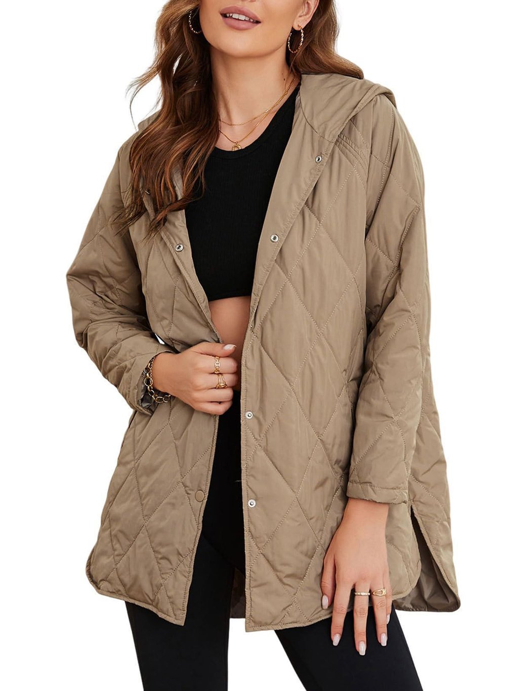 Dames Winter Puffer Jas – Oversized en Lichtgewicht Gewatteerde Jas