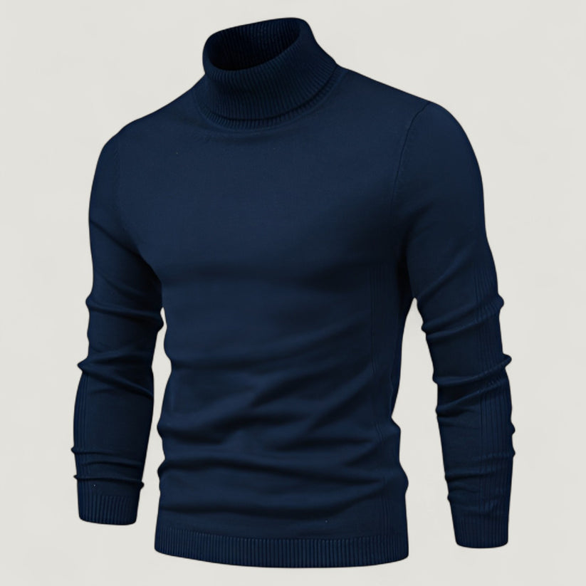 Heren Coltrui – Slim Fit Gebreide Trui met Lange Mouwen