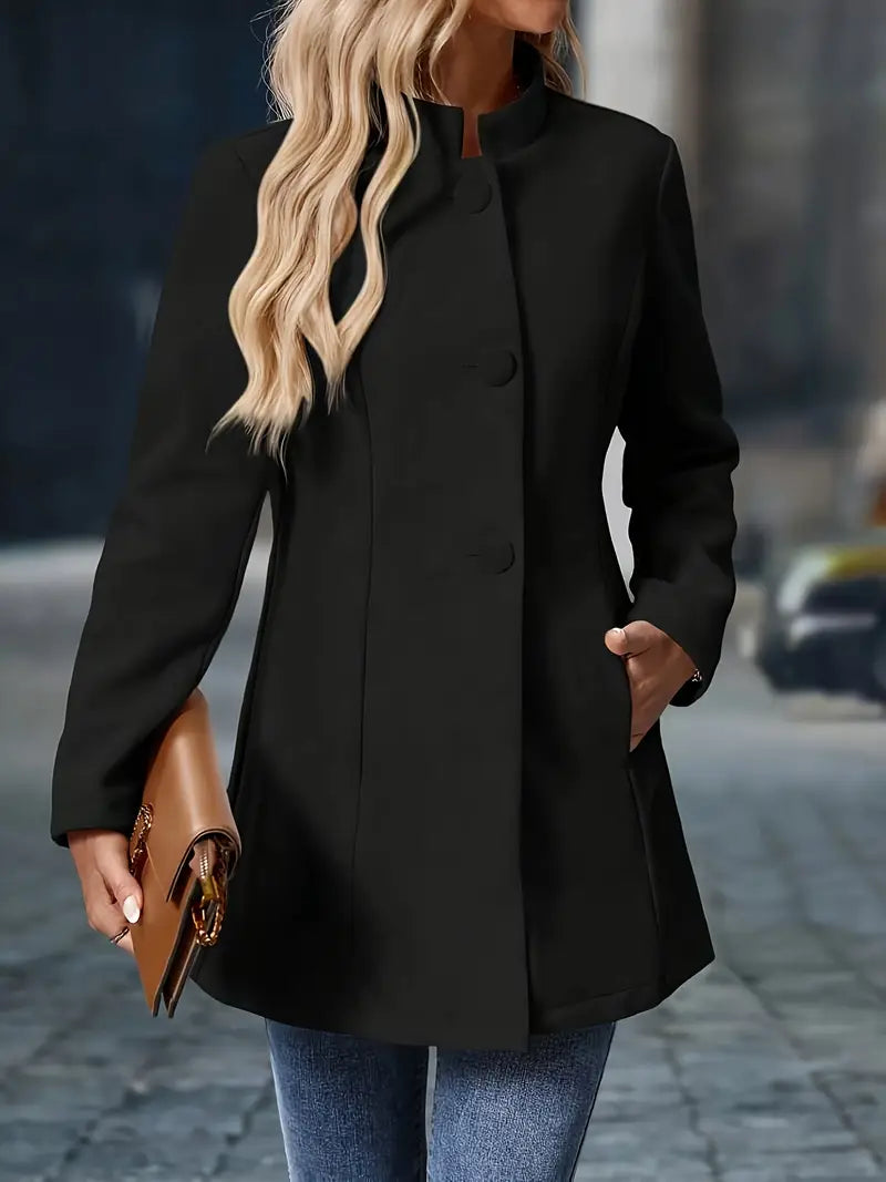 Modieuze Effen Blazer – Tijdloos & Elegant Damesjack voor Werk en Casual Stijl