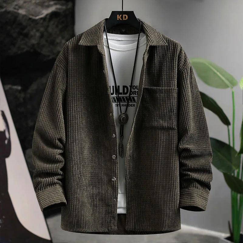 Corduroy Button Up – Stijlvol, Zacht & Ademend Overshirt voor Elk Seizoen