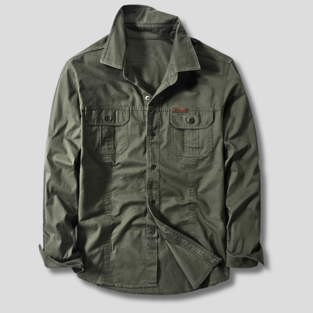 Cargo Shirt Heren – Robuust Katoen, Werkstijl & Comfortabele Pasvorm