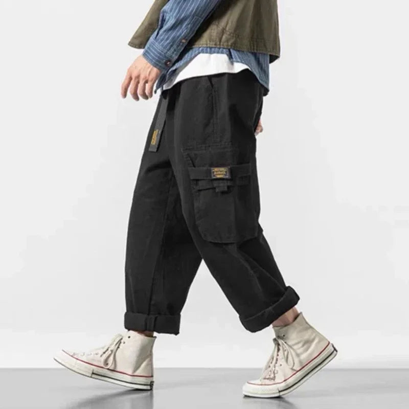 Utility Cargo Broek – Zware Katoenen Cargo Pants met Moderne Streetwear Look