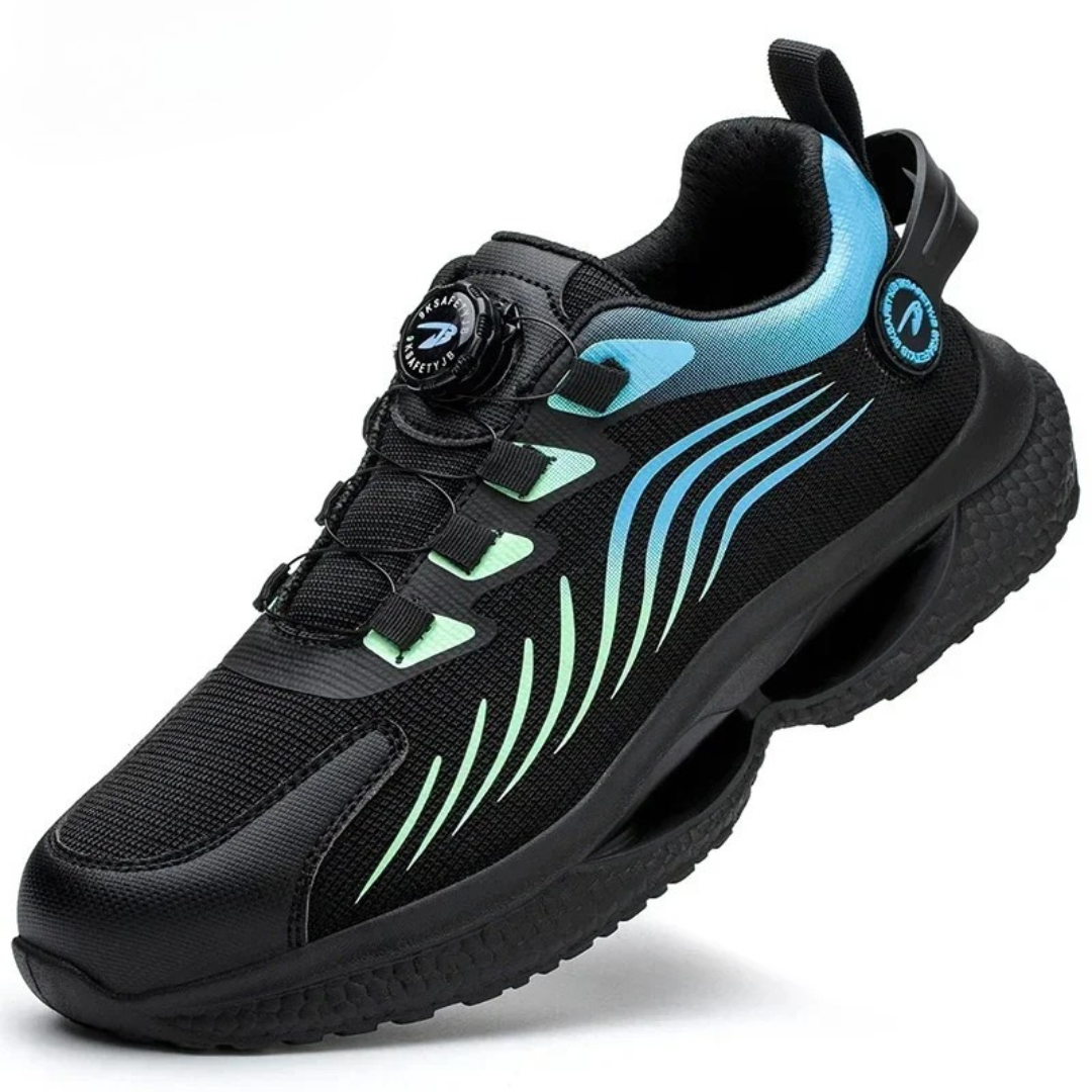 Nieuwe Veiligheidsschoenen Heren – Rotating Button, Stalen Neus & Sportief Design | Anti-Slip & Onverwoestbaar