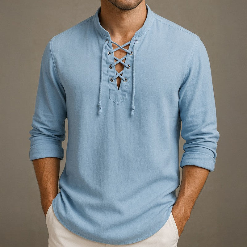 Linnen Overhemd Heren – Ademend Zomerhemd met Casual Look in Linnenstijl