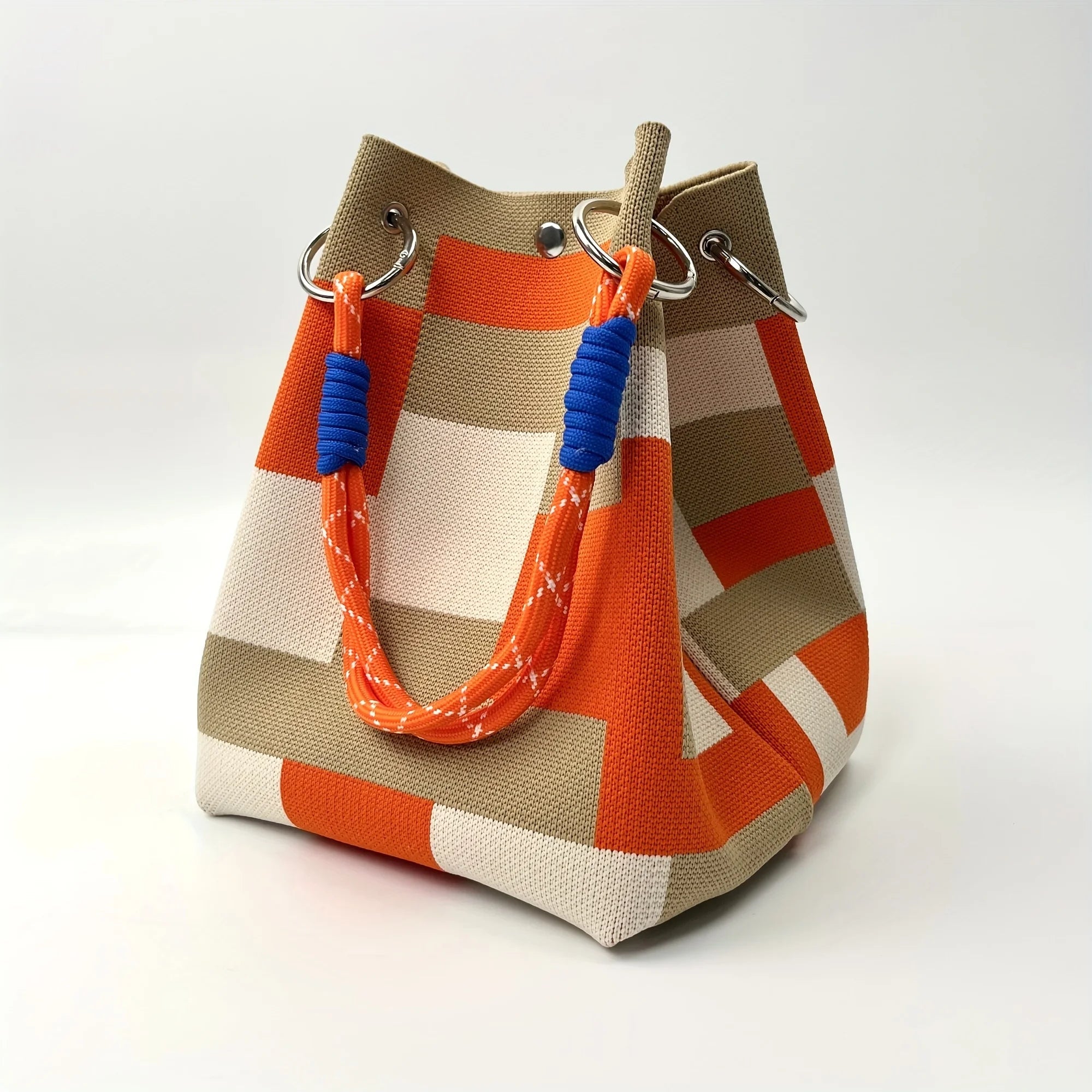 Mini Bucket Bag – Stijlvolle Canvas Schoudertas met Touw Handgrepen