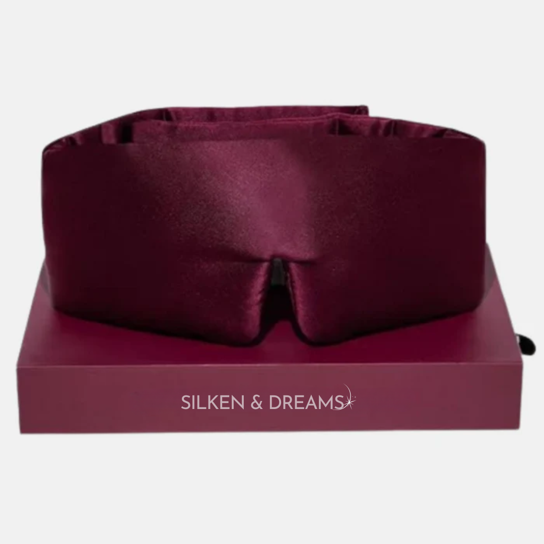 Zijden Slaapmasker met Zachte Vulling – Volledige Lichtblokkering voor Luxe, Ononderbroken Slaap