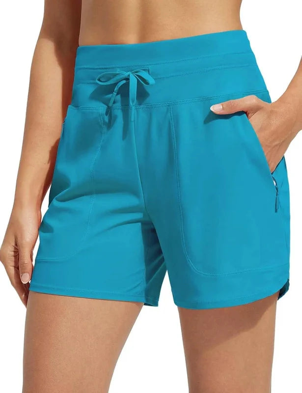 Dames Hoge Taille Zwem Boardshorts - Sneldrogend, Lichtgewicht en Comfortabel voor Actieve Stranddagen