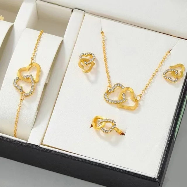 Romantische Sieradenset voor Dames – Elegante Oorbellen & Ketting als Betekenisvol Cadeau