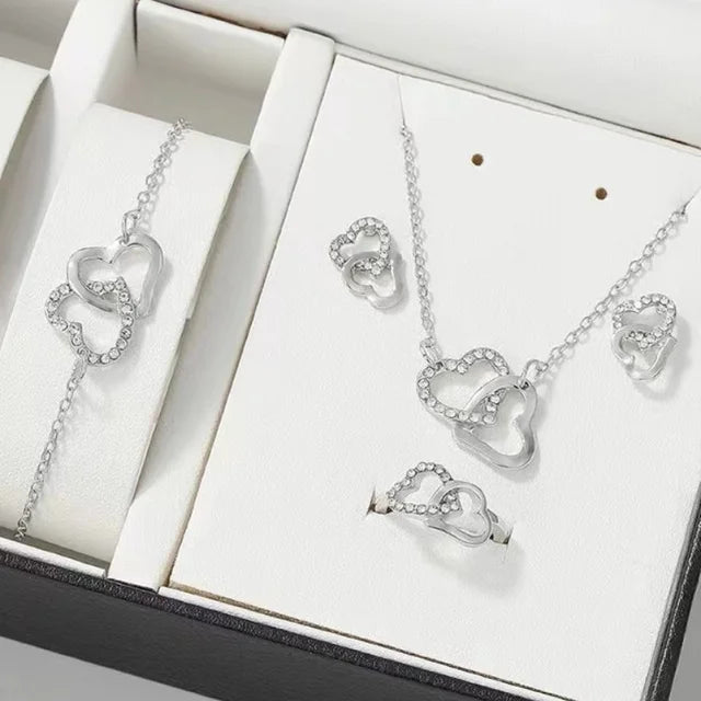 Romantische Sieradenset voor Dames – Elegante Oorbellen & Ketting als Betekenisvol Cadeau