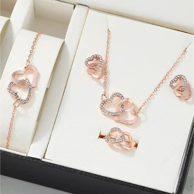 Romantische Sieradenset voor Dames – Elegante Oorbellen & Ketting als Betekenisvol Cadeau