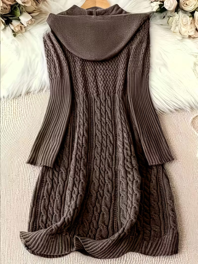 Luxe Kapuzen Kleid – Comfortabele, Warme en Stijlvolle Hoodie Jurk voor Dames