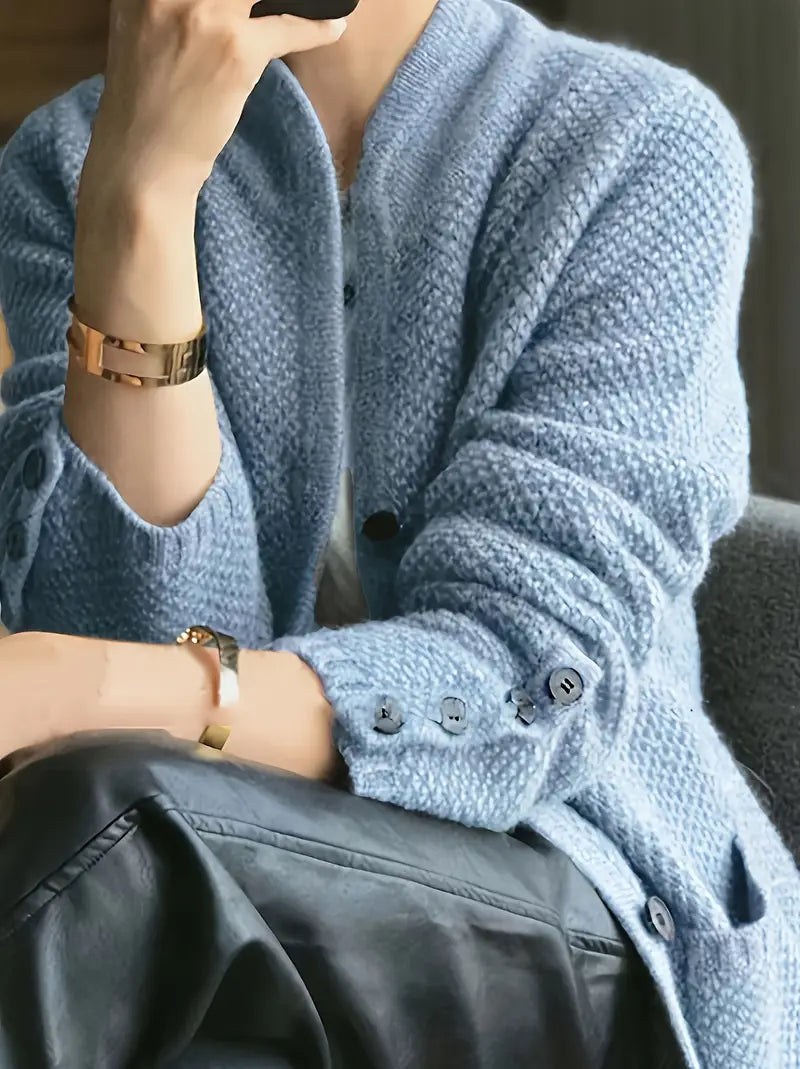 Vest in Kasjmiermix met Knopen – Tijdloze Luxe & Comfort voor Elke Look