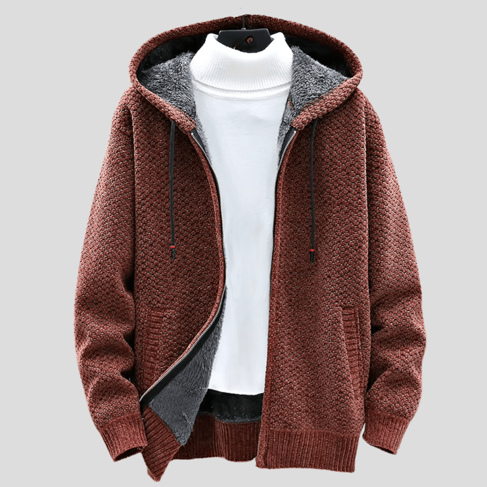 Gebreide Hoodie voor Heren – Warme en Comfortabele Strick-Hoodie