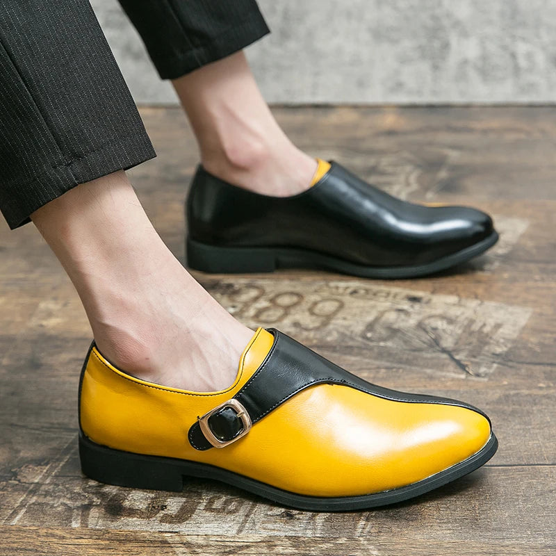 Dames Monk-Strap Loafers – Tweekleurig Echt Leder met Comfortabele Voering