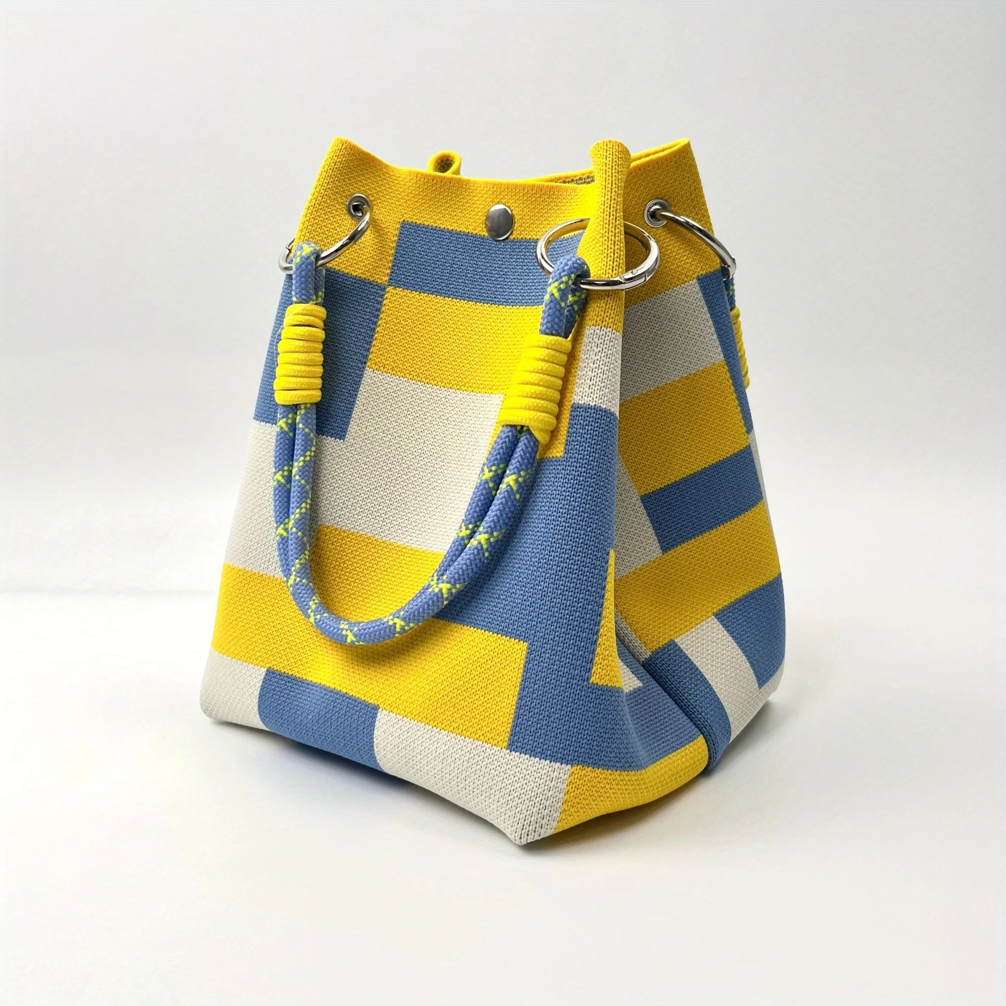 Mini Bucket Bag – Stijlvolle Canvas Schoudertas met Touw Handgrepen