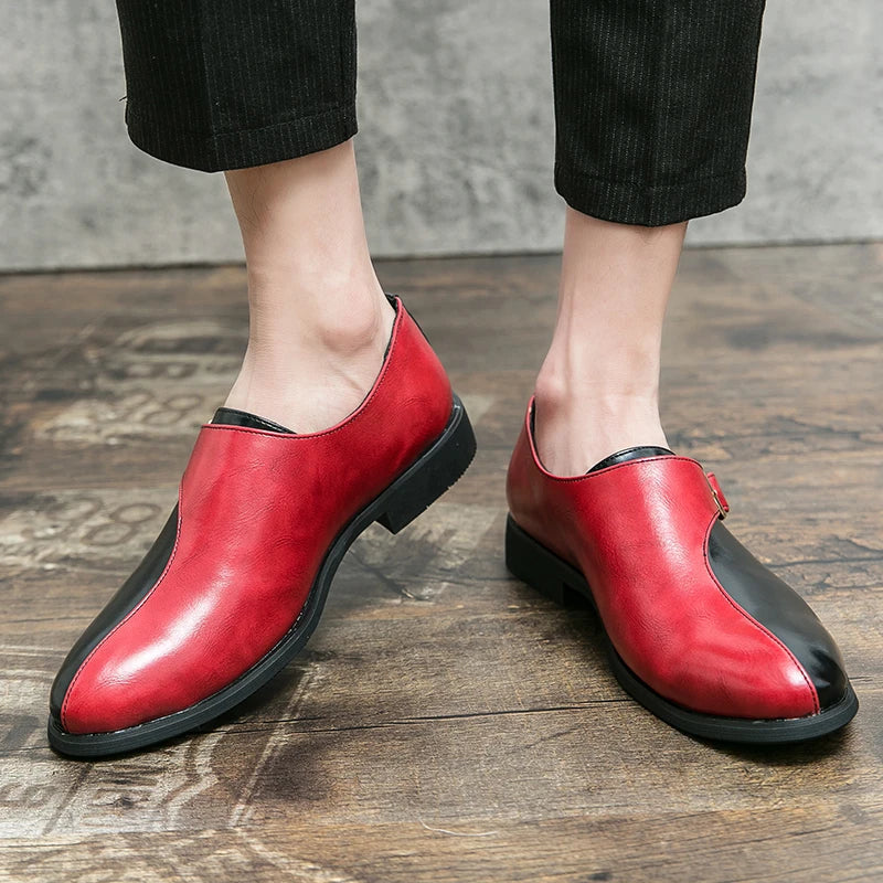 Dames Monk-Strap Loafers – Tweekleurig Echt Leder met Comfortabele Voering