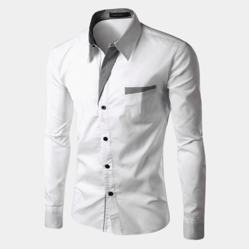 Slim-Fit Overhemd voor Heren – Ademend, Strijkvrij & Veelzijdig Zakelijk-Casual