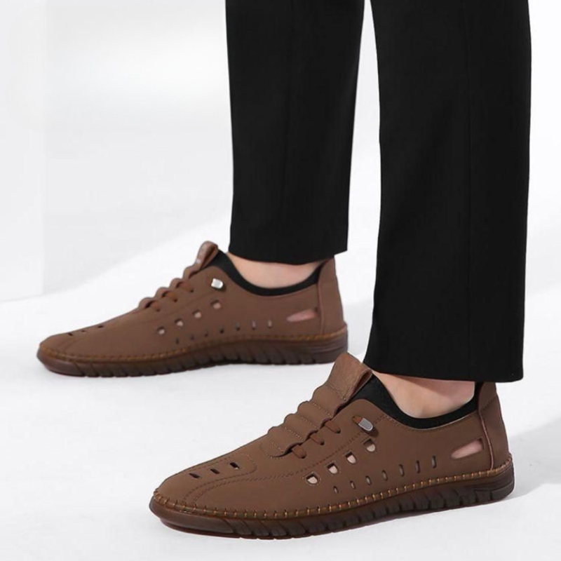Stijlvolle Heren Lazer Cut Tan Casual Schoenen – Comfort en Stijl voor Elke Gelegenheid