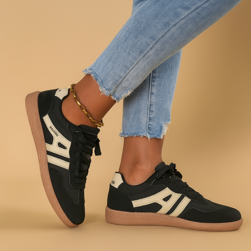Stijlvolle Dames Orthopedische Slip-On Schoenen met Boogondersteuning en Gevoerde Zool voor Dagelijks Comfort