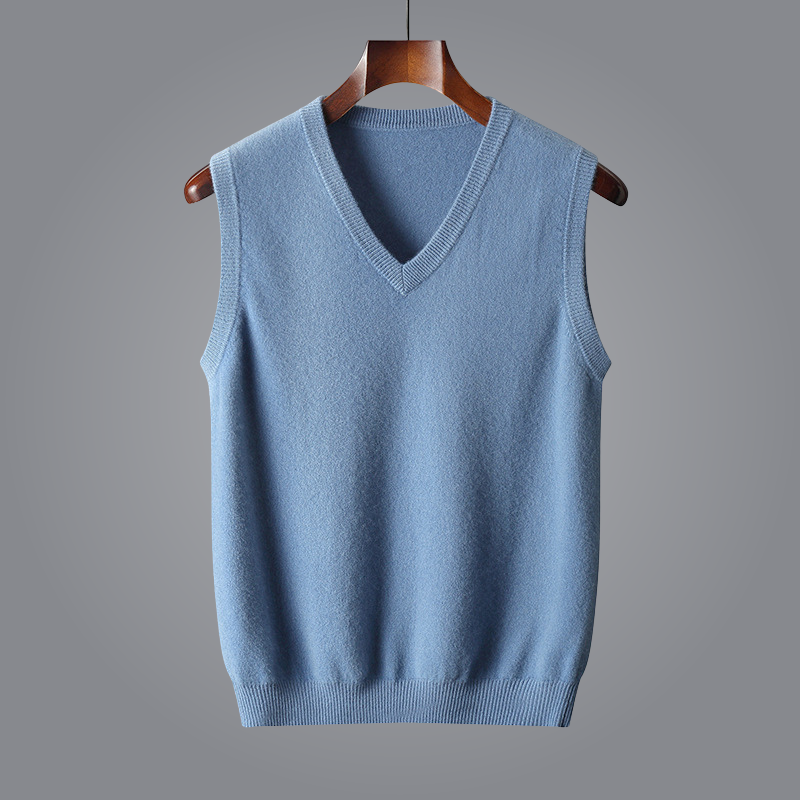 Luxe Cashmere Vest – Zacht & Duurzaam Herenvest met V-Hals