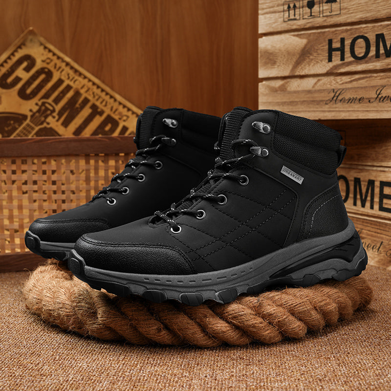 Orthopedische Heren Werk- & Wandelschoenen – Brede Neus, Enkel- & Voetboogondersteuning, Waterdicht & Anti-Slip