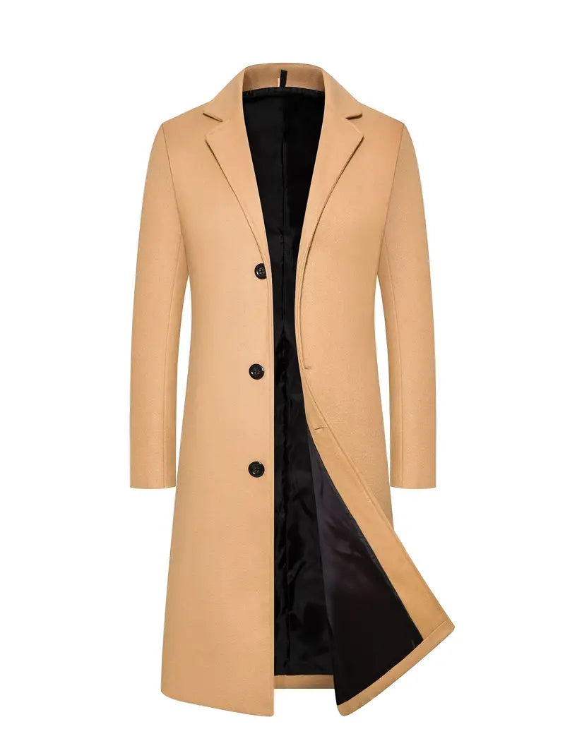 Elegante Heren Winterjas – Warme Lange Jas met Tijdloos Design