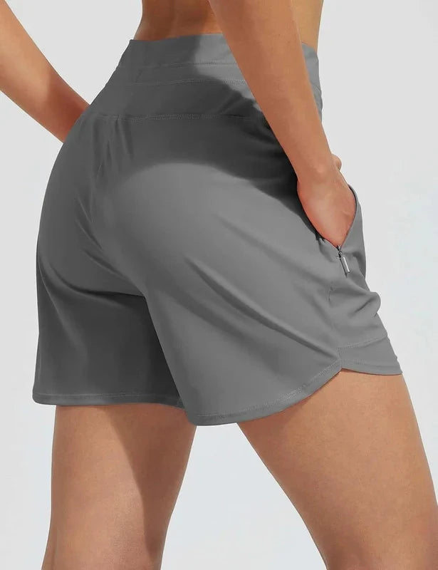 Dames Hoge Taille Zwem Boardshorts - Sneldrogend, Lichtgewicht en Comfortabel voor Actieve Stranddagen