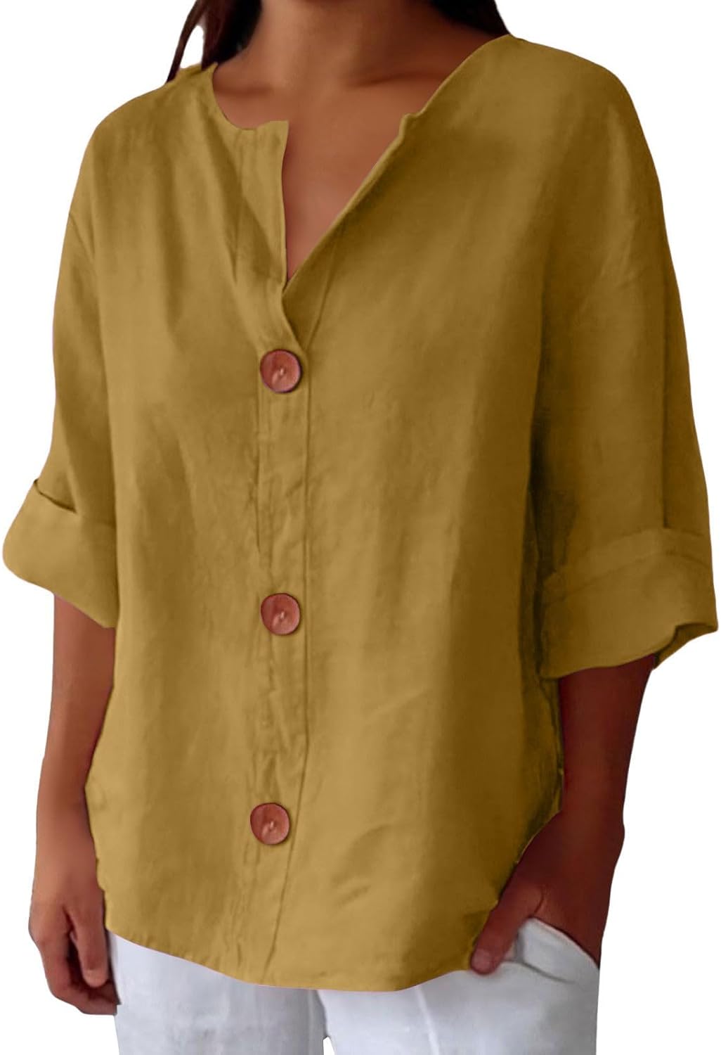 Casual Linnen Blouse – Luchtig, Comfortabel & Tijdloos