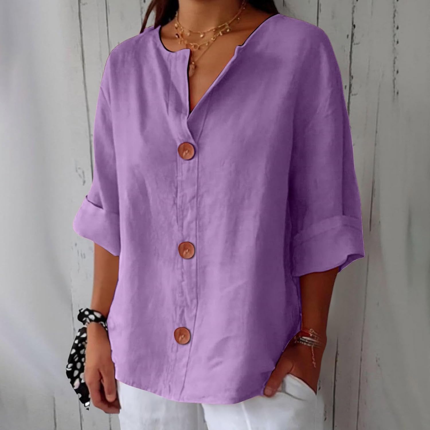 Casual Linnen Blouse – Luchtig, Comfortabel & Tijdloos