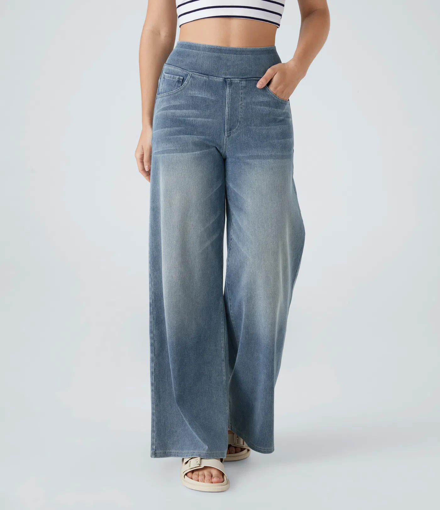 Bootcut Jeans met Hoge Taille – Rekbaar Comfort & Tijdloze Pasvorm