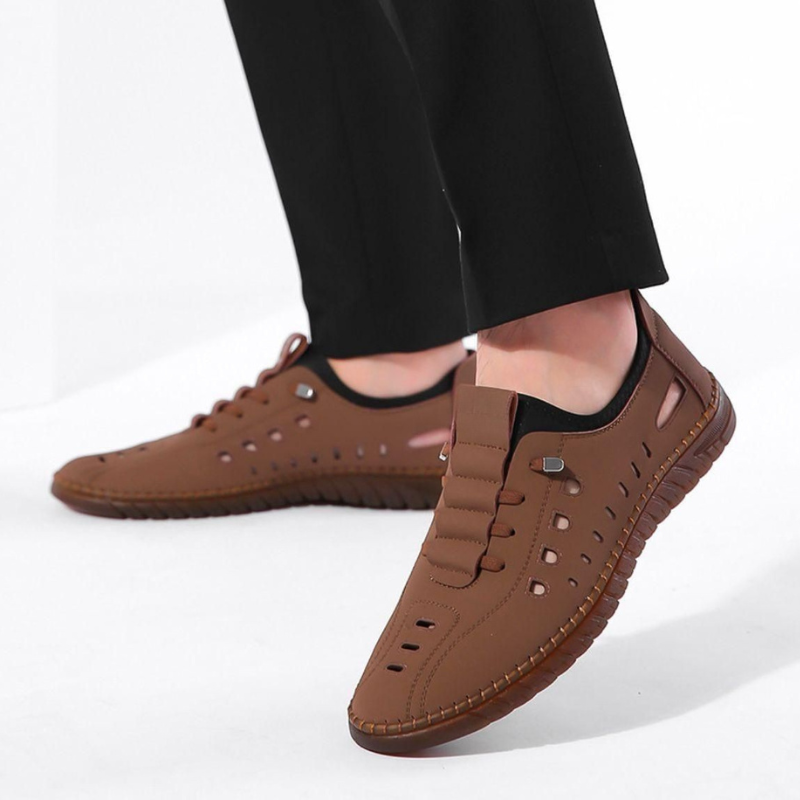 Stijlvolle Heren Lazer Cut Tan Casual Schoenen – Comfort en Stijl voor Elke Gelegenheid