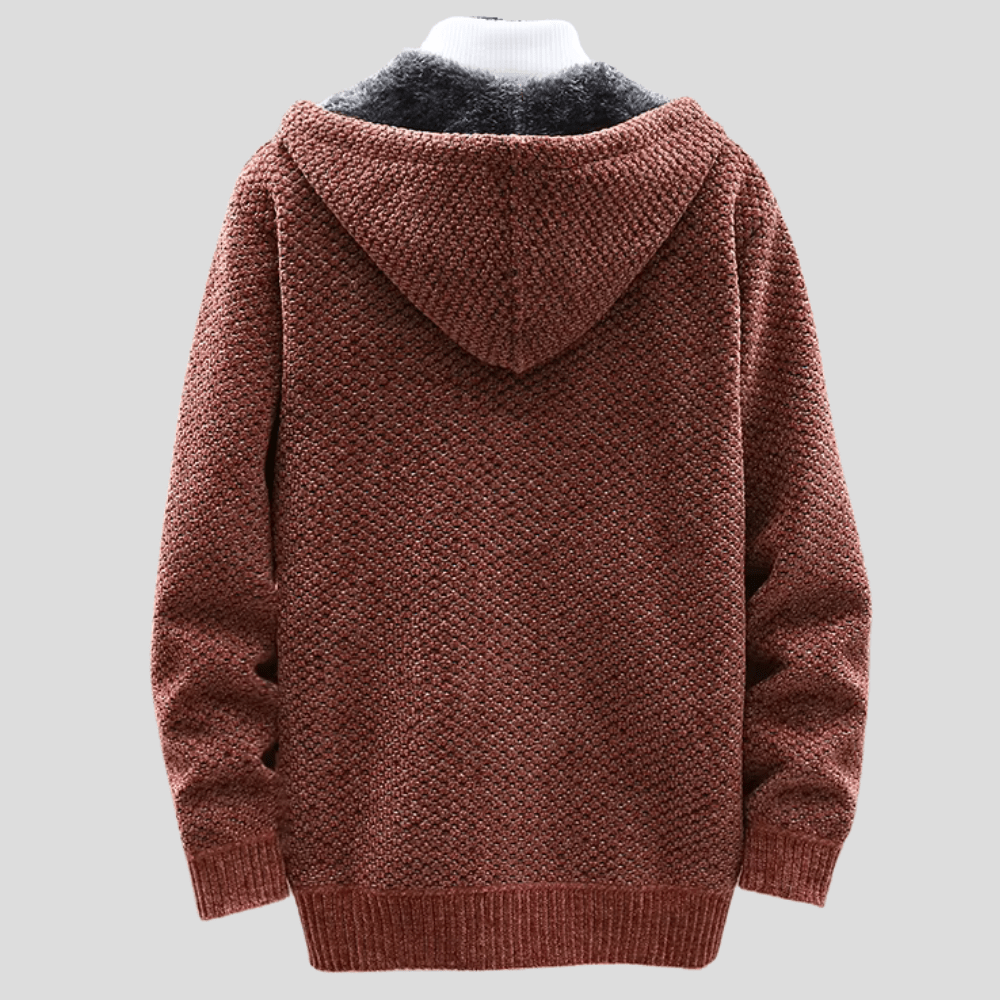 Gebreide Hoodie voor Heren – Warme en Comfortabele Strick-Hoodie