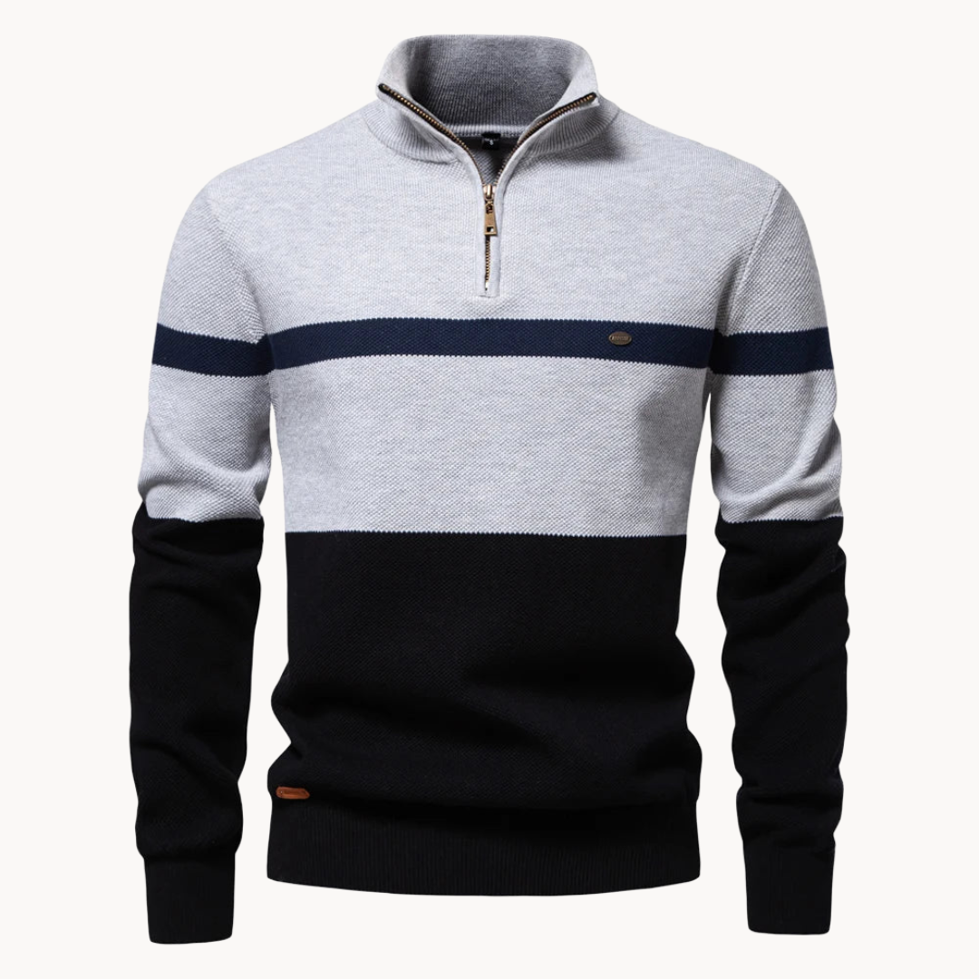 Quarter Zip Sweater – Stijlvolle & Comfortabele Herentrui van Katoen met Rits