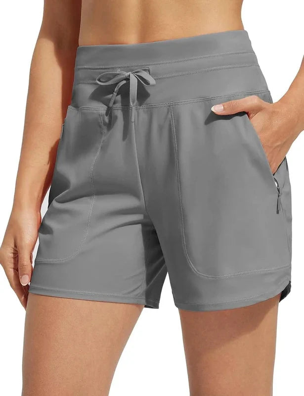 Dames Hoge Taille Zwem Boardshorts - Sneldrogend, Lichtgewicht en Comfortabel voor Actieve Stranddagen