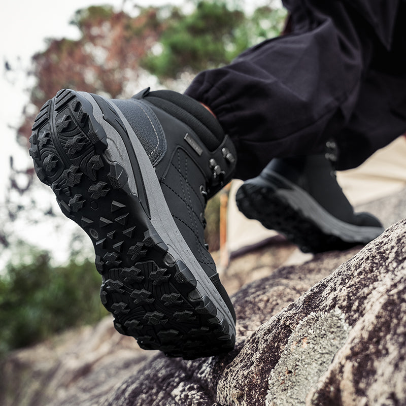 Orthopedische Heren Werk- & Wandelschoenen – Brede Neus, Enkel- & Voetboogondersteuning, Waterdicht & Anti-Slip