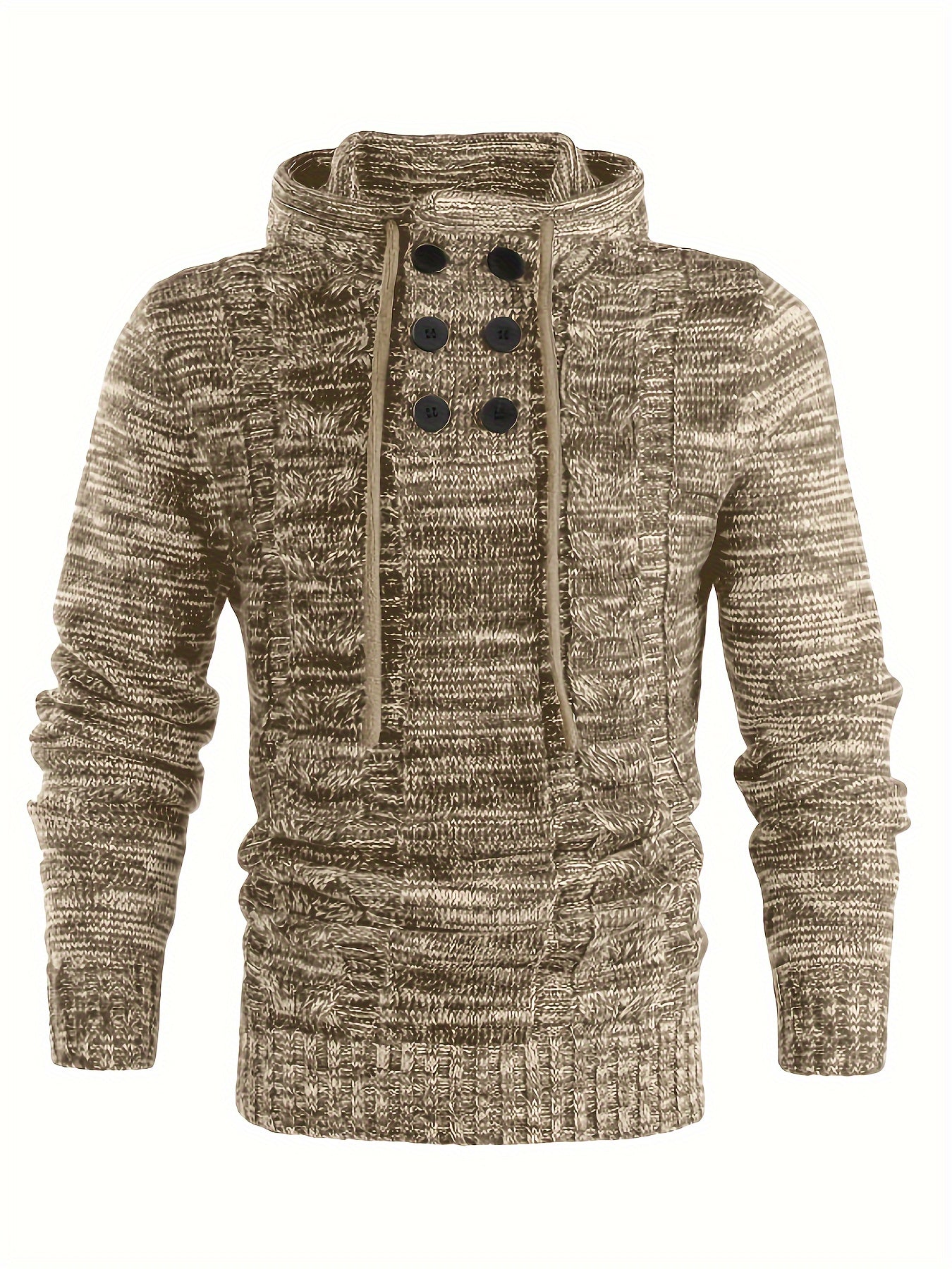 Casual Gebreide Hoodie met Lange Mouwen – Comfortabele en Stijlvolle Trui voor Dagelijks Gebruik