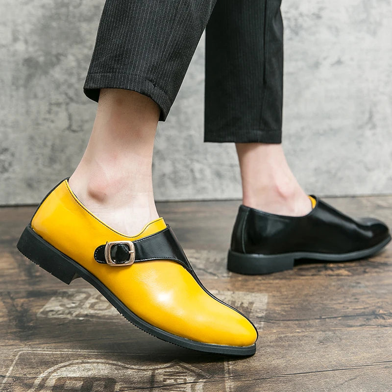 Dames Monk-Strap Loafers – Tweekleurig Echt Leder met Comfortabele Voering