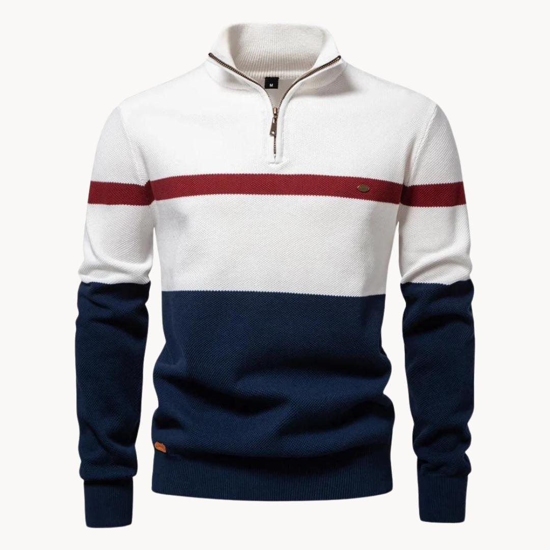Quarter Zip Sweater – Stijlvolle & Comfortabele Herentrui van Katoen met Rits