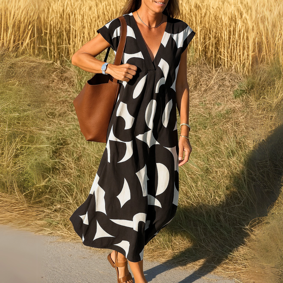 V-loops Jurk – Elegante V-hals Jurk | Lichtgewicht & Comfortabel