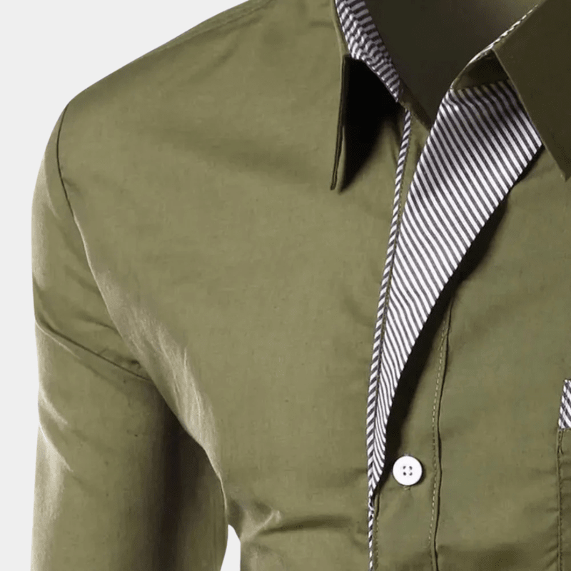 Slim-Fit Overhemd voor Heren – Ademend, Strijkvrij & Veelzijdig Zakelijk-Casual