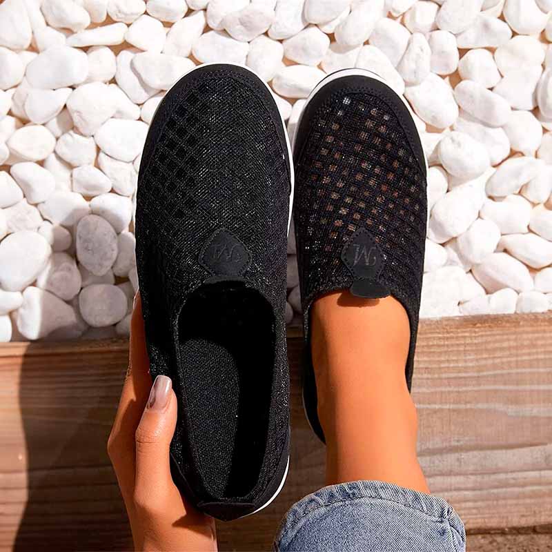 Lichtgewicht Mesh Sneakers voor Dames – Hoge Platform Zool, Anti-zweet, Comfort voor de Hele Dag