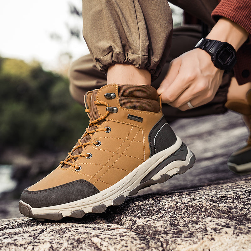 Orthopedische Heren Werk- & Wandelschoenen – Brede Neus, Enkel- & Voetboogondersteuning, Waterdicht & Anti-Slip