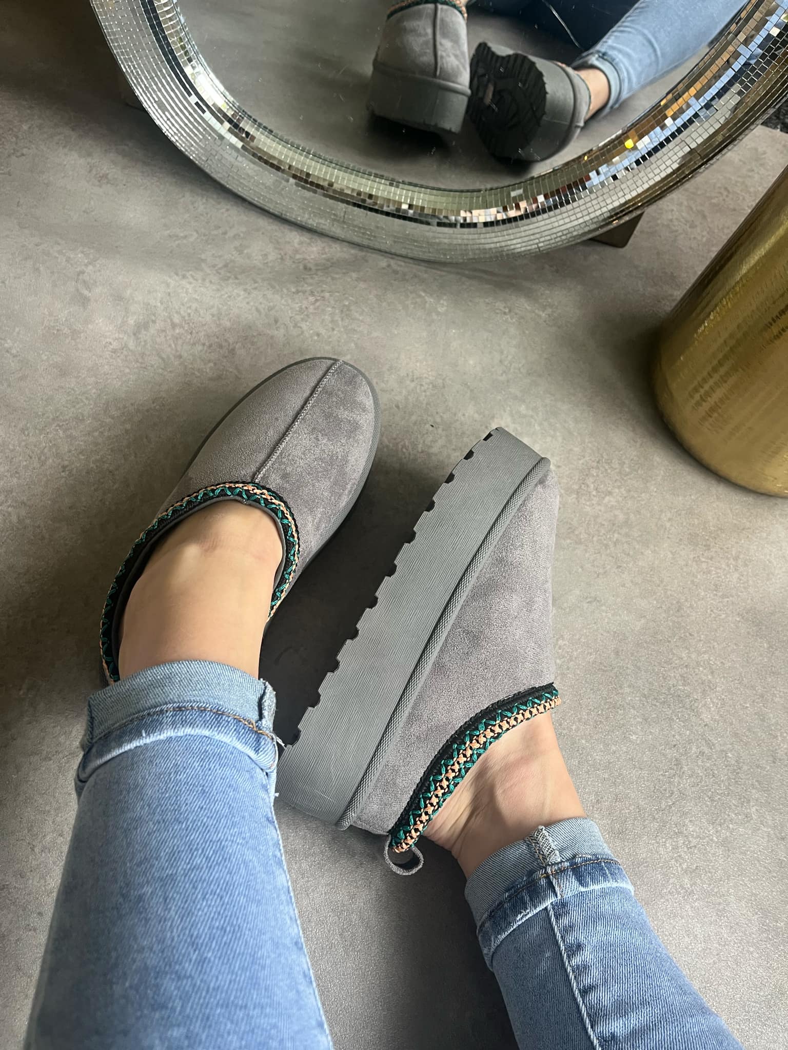 Grijze Instappers – Comfortabele PU Leren Schoenen voor Dames en Heren